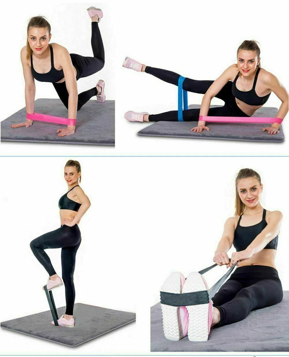 Resistance Bands Loop Set of 5 Exercise Workout Crossfit Fitness Yoga Booty Band